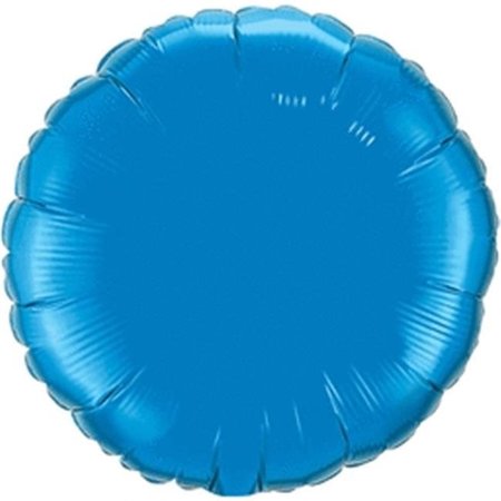 MAYFLOWER DISTRIBUTING Qualatex 16875 18 in. Sapphire Blue Round Flat Foil Balloon - Pack of 5 16875